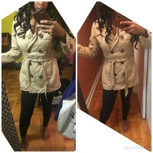 Beige trench coat
